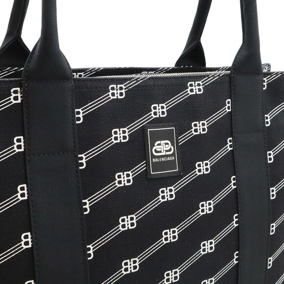 BALENCIAGA Black Monogram Shoulder Bag - Picture 9 of 9